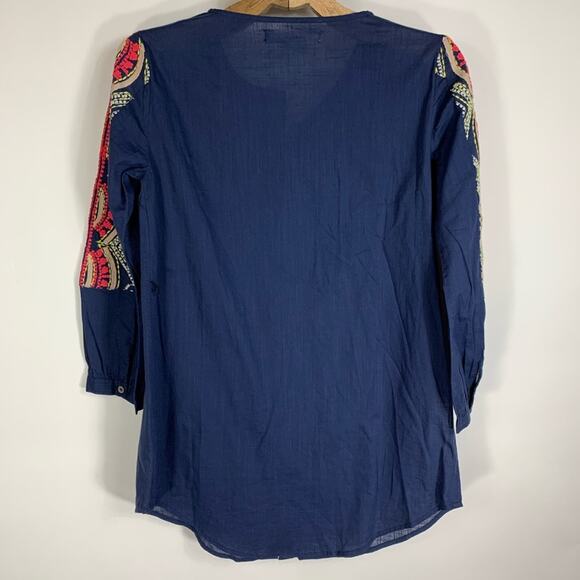 Hei Hei  Embroidered Blue Blouse Tunic Sz 0 - Picture 6 of 10